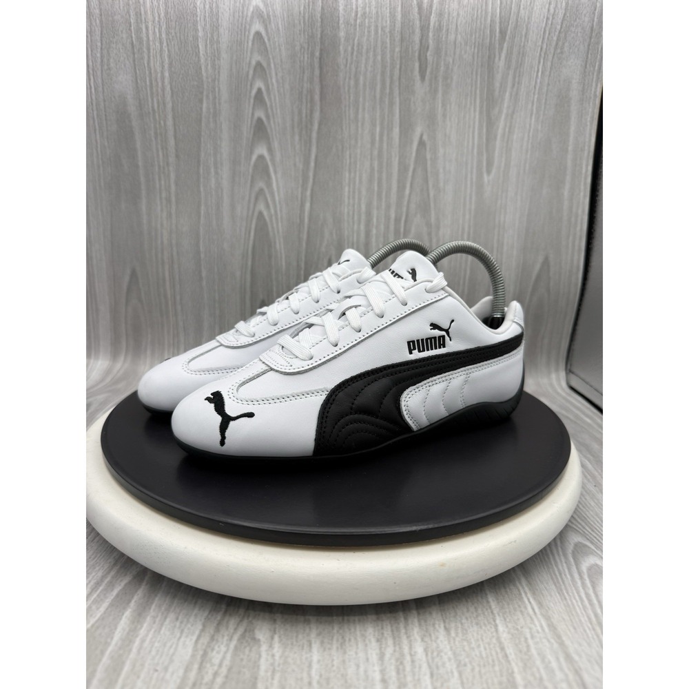 Puma Speedcat OG Womens Size 6.5 White Black Leather Retro Shoes 405910-03